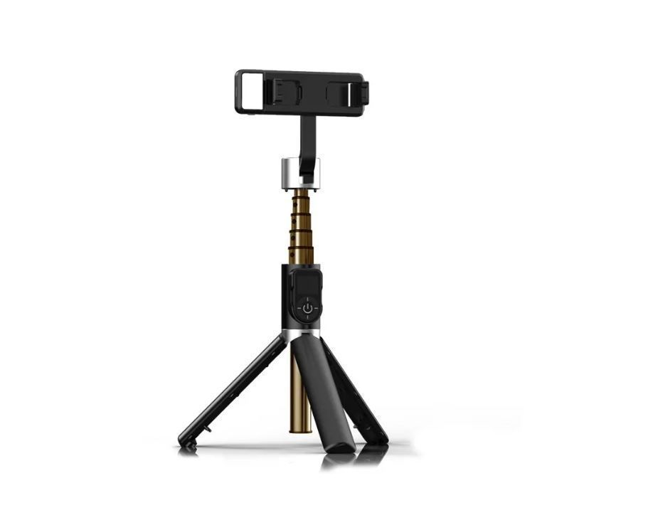 Selfie Baston Monopod Bluetooth P70 con Tripoder Black-0