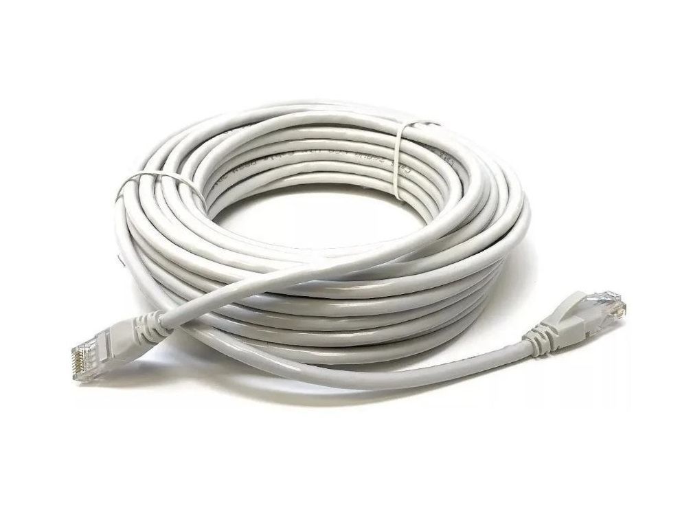 Cable de red 10 metros categoria 5 Rj45 Lan Gris-0