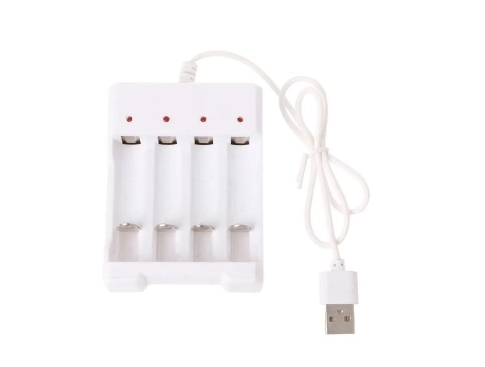 Cargador Para 4 Pilas AA Y AAA Conector USB-0