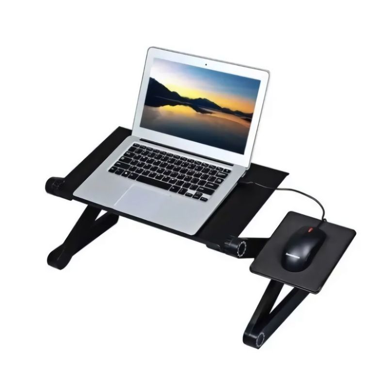Mesa para notebook plegable con 2 ventilador y mousepad-0