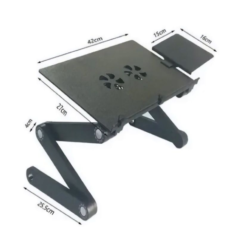 Mesa para notebook plegable con 2 ventilador y mousepad-2