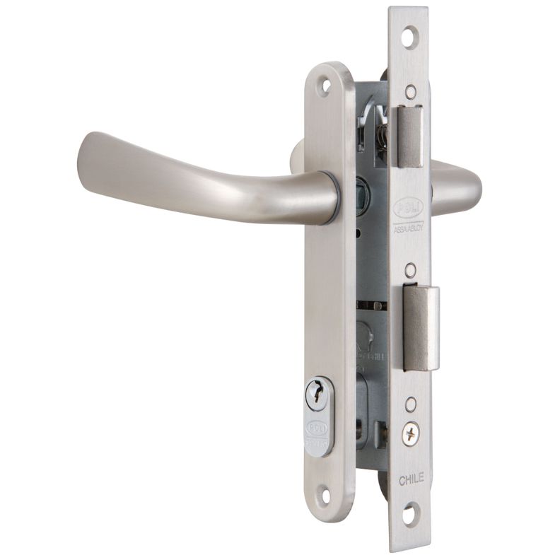 Cerradura POLI Puerta Abatir Cromado-0