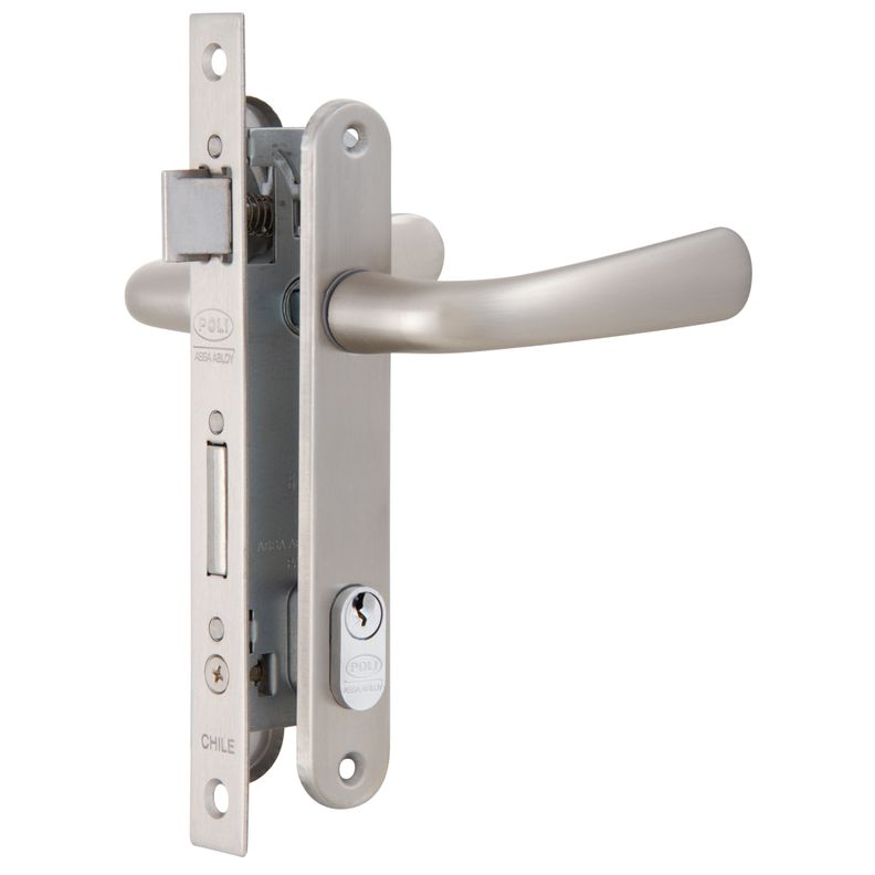 Cerradura POLI Puerta Abatir Cromado-1