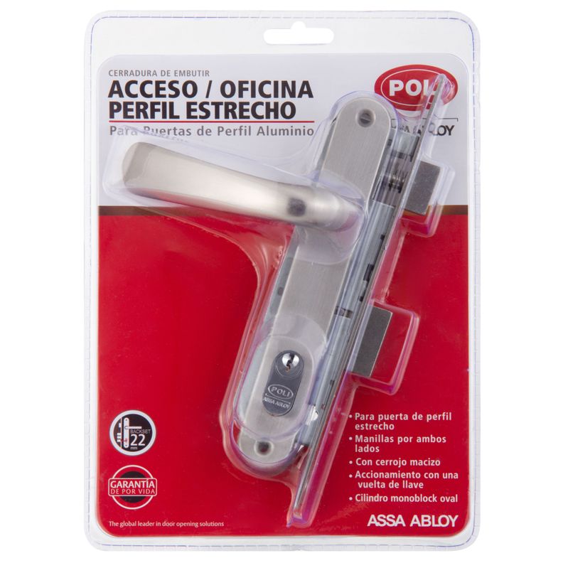 Cerradura POLI Puerta Abatir Cromado-6