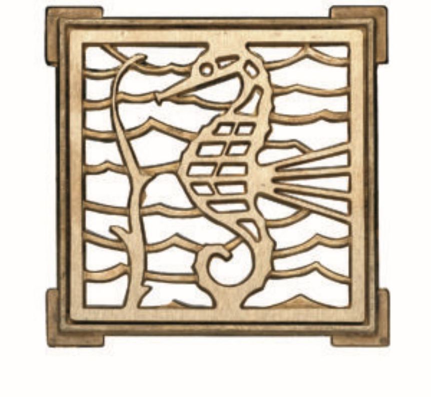 Rejilla Pileta Cuadrada 140mm Bronce POLI-0