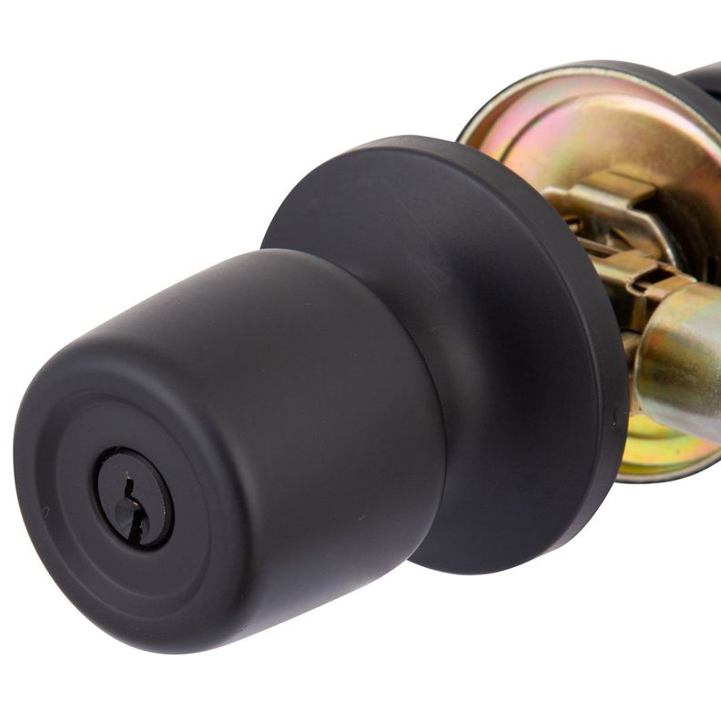 Cerradura Tubular Pomo Poli 8000 Acceso Negro-0