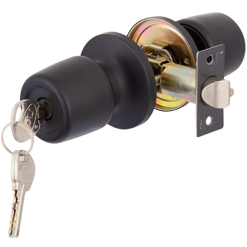 Cerradura Tubular Pomo Poli 8000 Acceso Negro-3