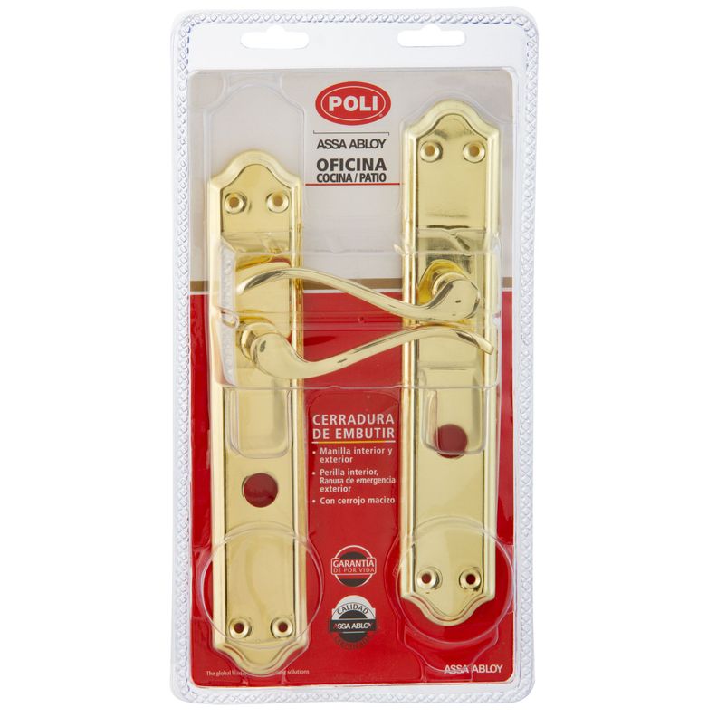 Cerradura Embutida Poli Anna B40 Baño-5