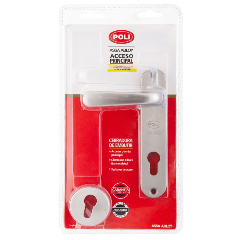 Cerradura Embutida Poli Futura B40 Acceso 1/2-6