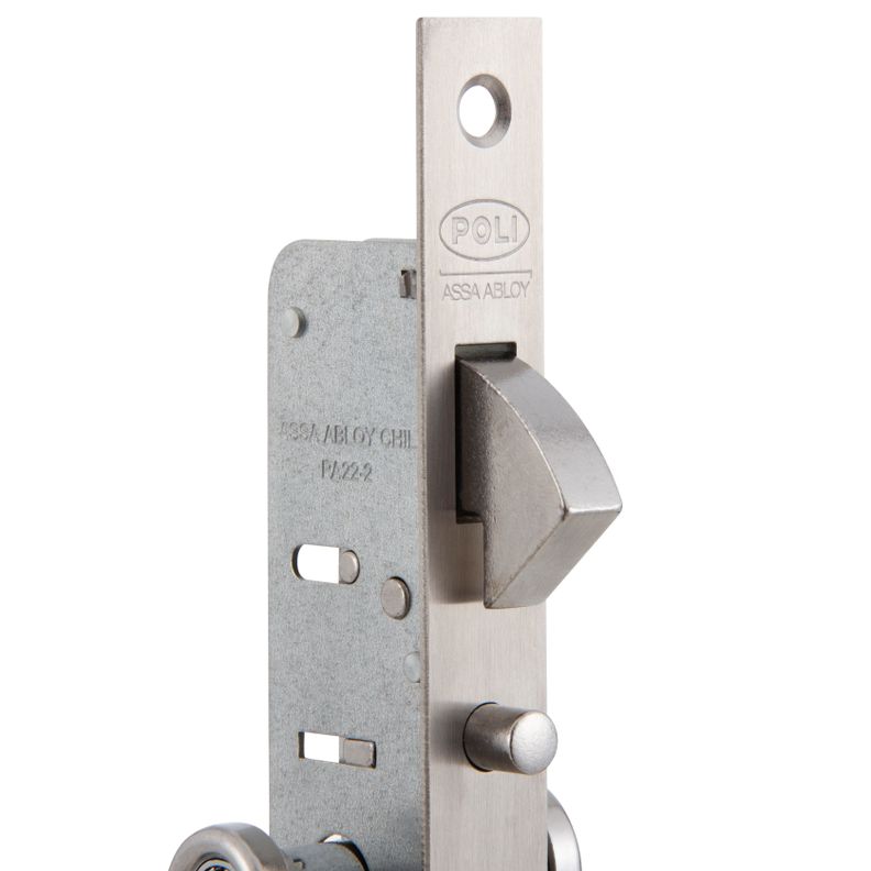 Cerradura Embutida POLI Puerta Corredera Cromado-4