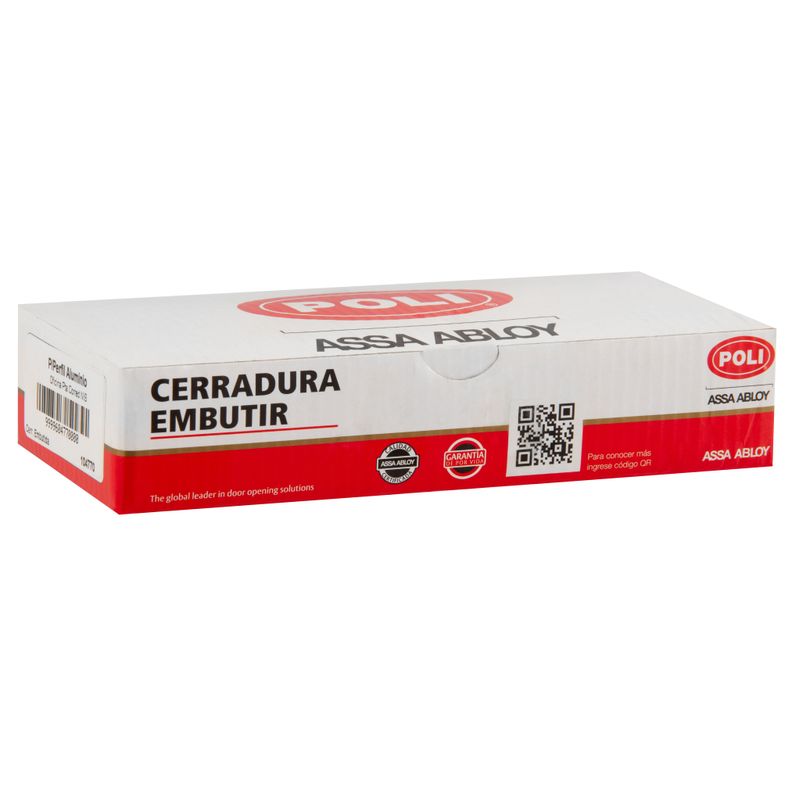 Cerradura Embutida POLI Puerta Corredera Cromado-6