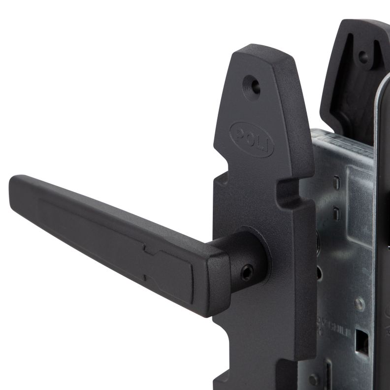 Cerradura Embutida Nórdica Poli Oval B40 Oficina/Dormitorio Negro-4