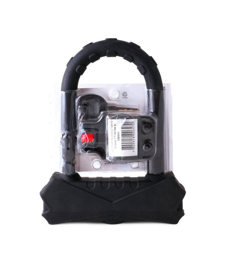 Candado Yale Bicicleta U-Lock 18,5cm Negro-5