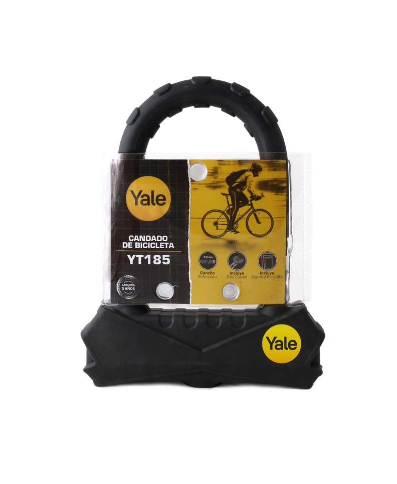 Candado Yale Bicicleta U-Lock 18,5cm Negro-6