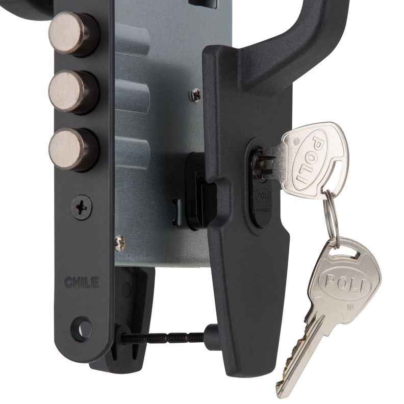 Cerradura Embutida Nórdica Oval B60 Pomo Acceso 1/2 con Tirador Negro-6