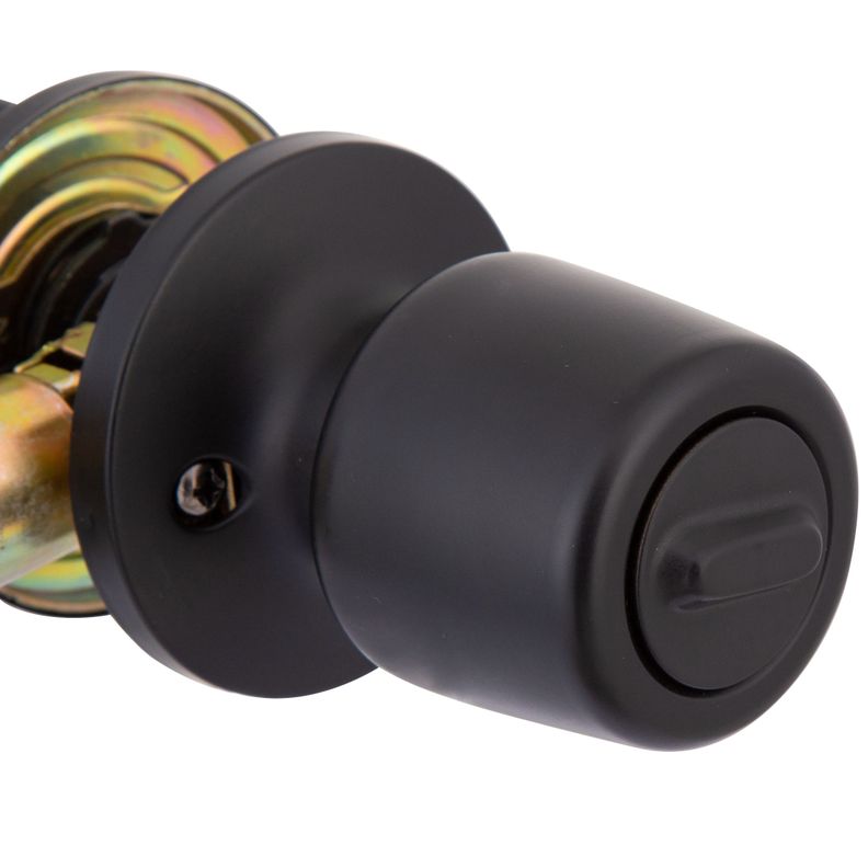 Cerradura Tubular Pomo 8000Antibacterial Of/Dormitorio Negro-3