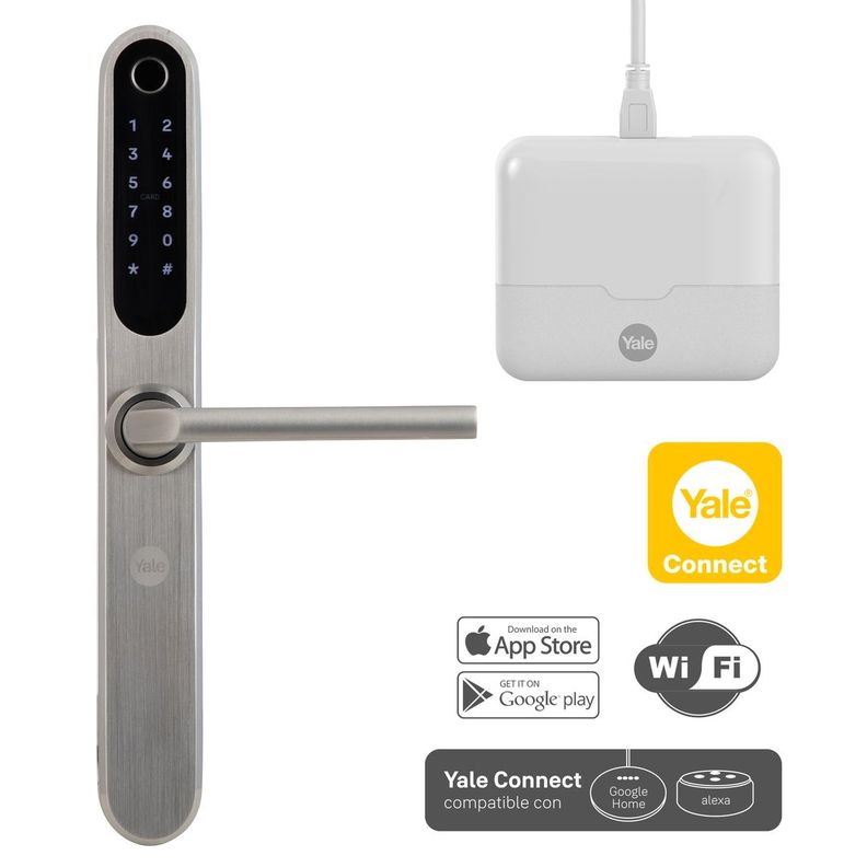 Smart Pack Cerradura YSD100 B60 Níquel + Hub Yale-0