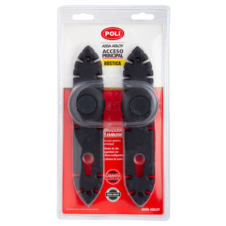 Cerradura Embutida Rústica Poli B60 Pomo Acceso Fijo-7