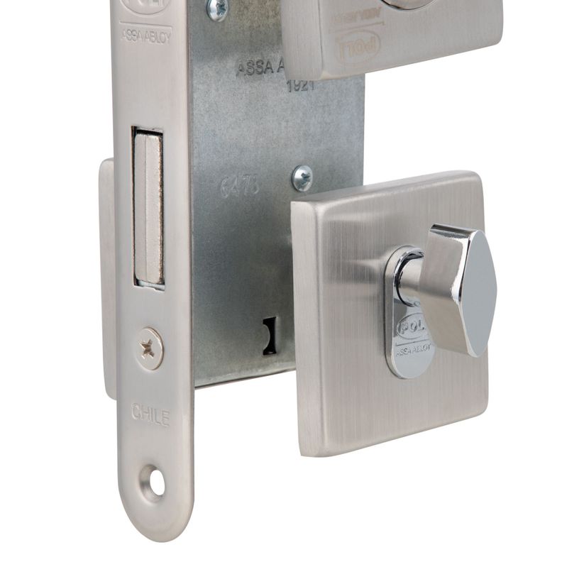 Cerradura Embutida Poli Piano B40 dormitorio Llave/Perilla-5