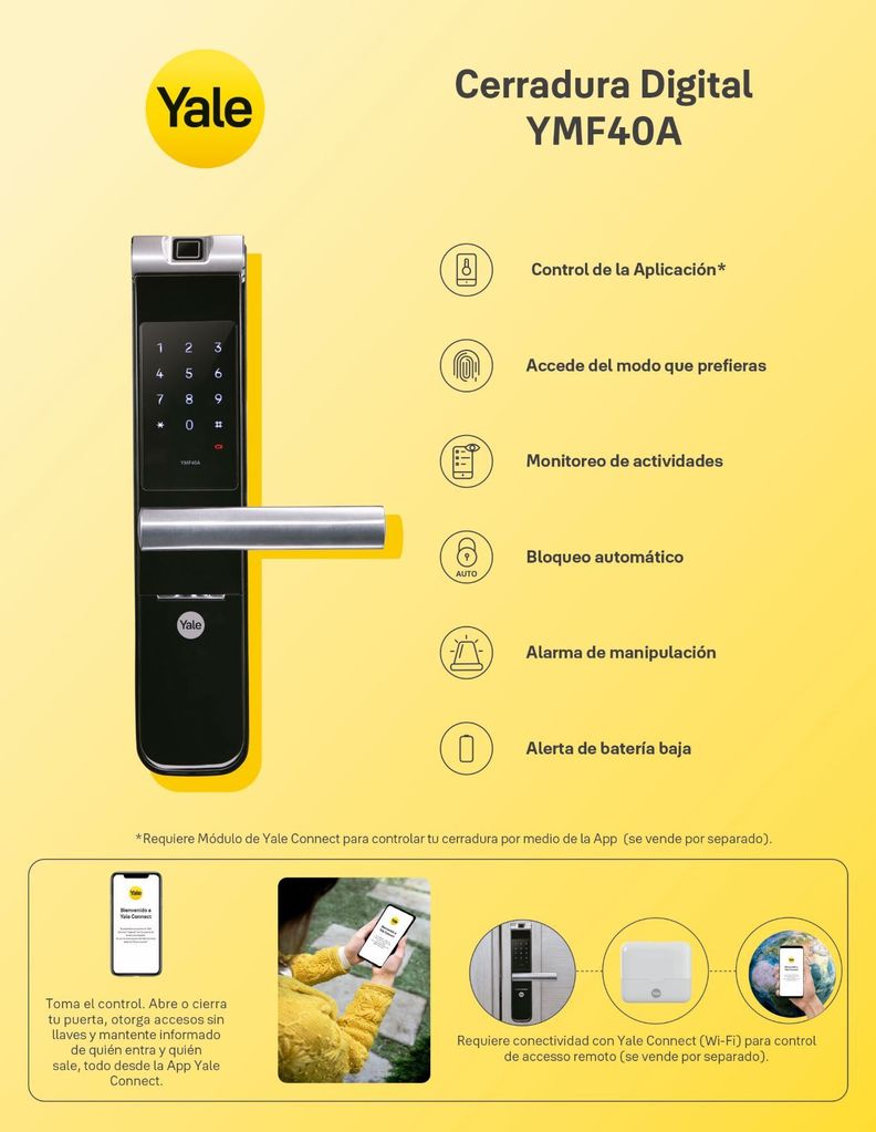 Cerradura Digital YALE YMF40A-4