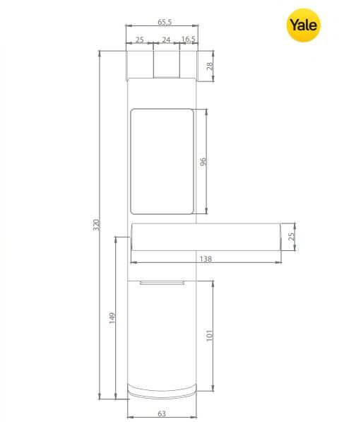 Cerradura Digital YALE YMF40A-5