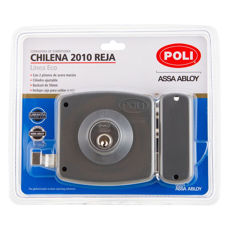 Cerradura Sobreponer POLI Chilena 2010 con Caja Reja-7