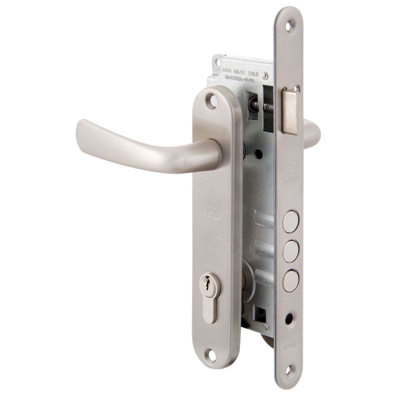 Cerradura Embutida Poli Futura B40 Oficina Gris XL