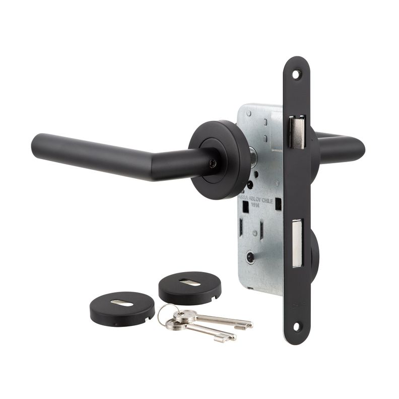 Cerradura Embutida Toscana Black B40 Poli Dormitorio-2