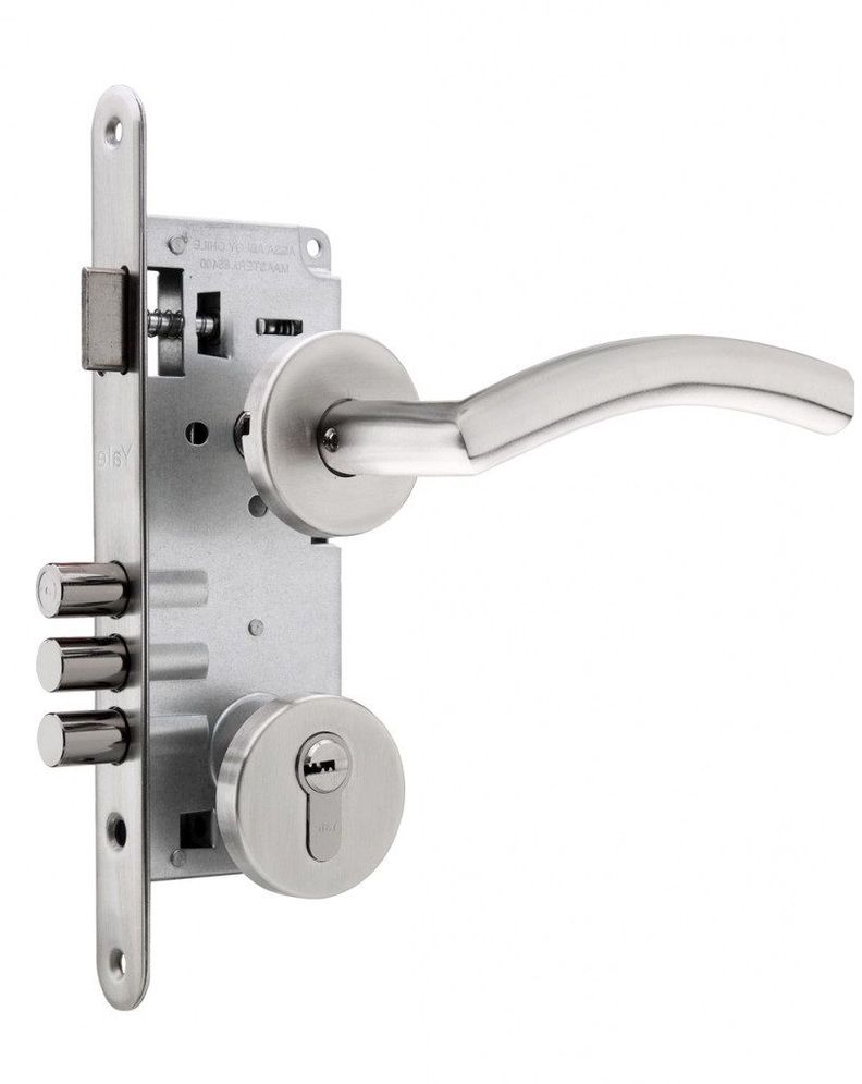 Cerradura Embutida YALE Torino B60 Acceso 1/2 izquierda Gris XL