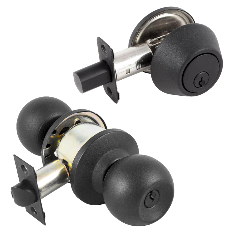 Cerradura Ball Acceso + Cerrojo Igualado Yale Negro XL