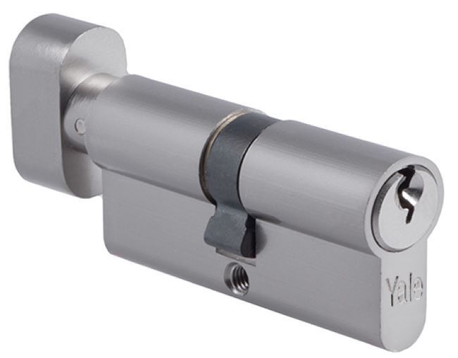 Cilindro Euro Yale 70 mm Llave/Perilla Gris XL
