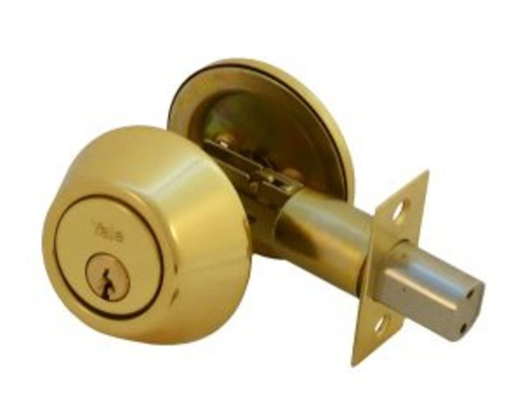 Cerrojo Auxiliar Llave/Perilla Bronce-0