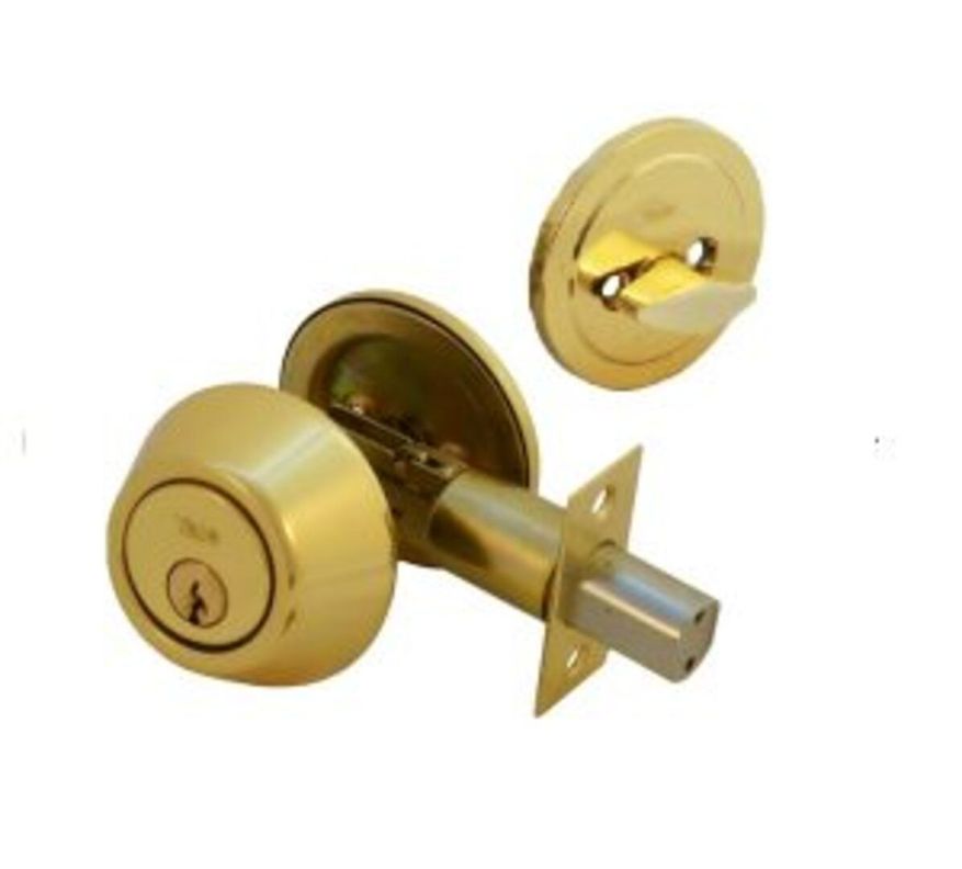 Cerrojo Auxiliar Llave/Perilla Bronce-2