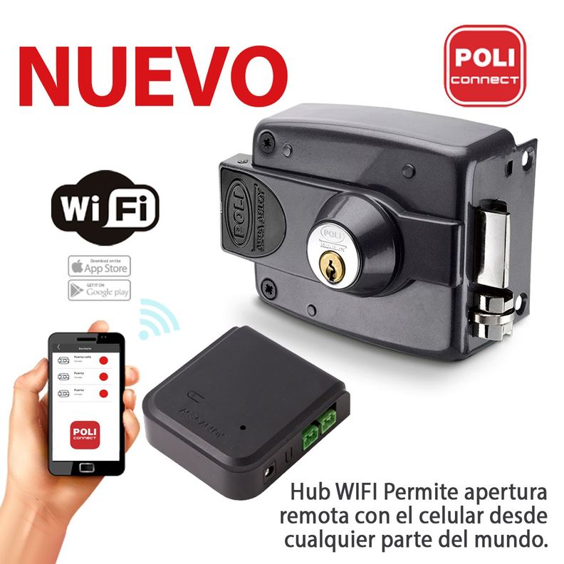 Pack Smart POLI Connect Wifi + Cerradura Eléctrica 3010-1