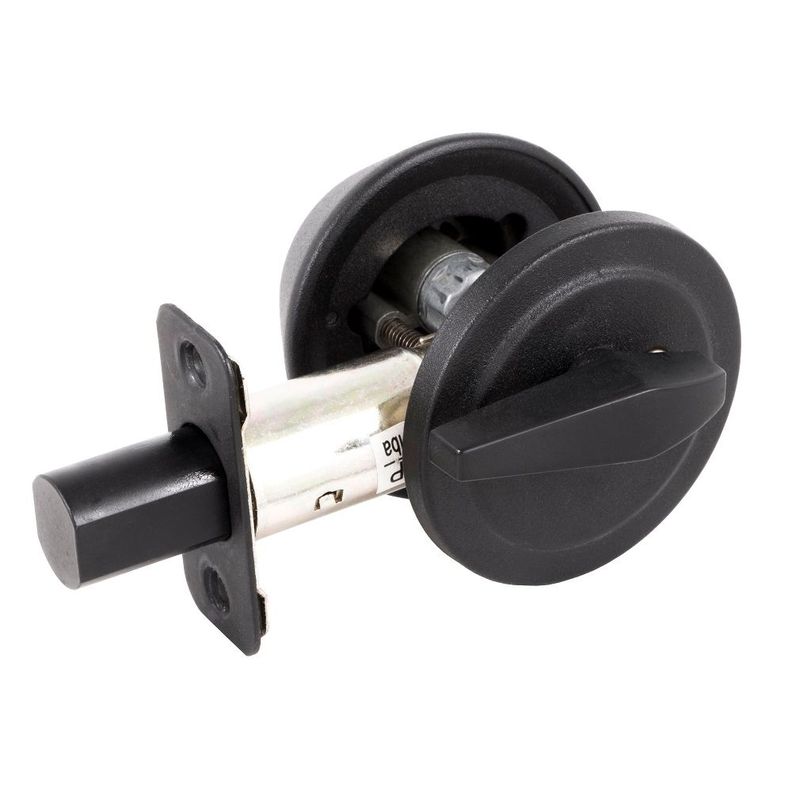 Cerrojo Auxiliar Yale Llave/Perilla Negro-1