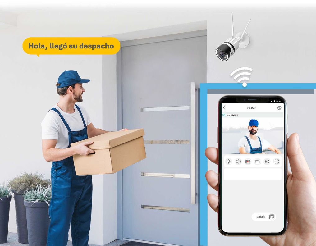 Pack Camara Yale WiFi + Cerradura Embutir Toscana B60 Acceso-3