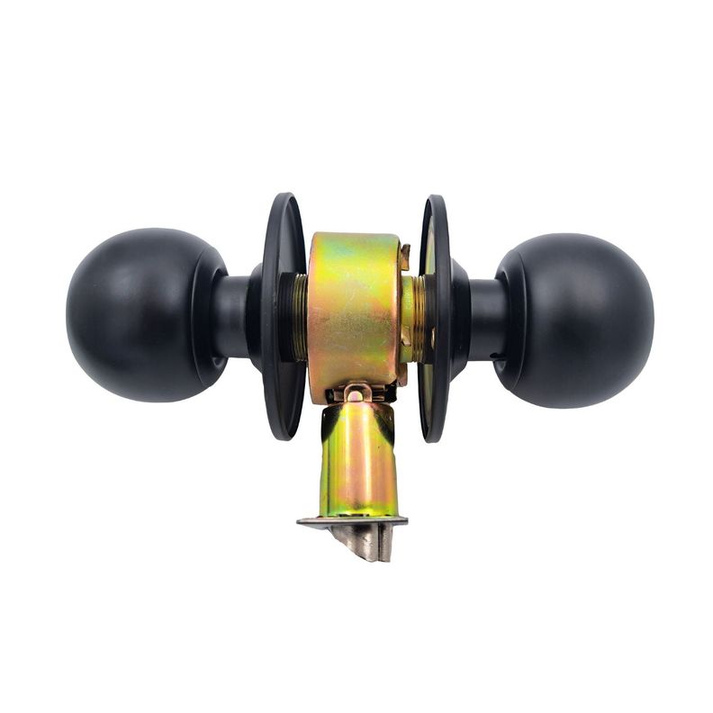 Cerradura Cilíndrica POLI Sfera Oficina/Dormitorio Negro-2