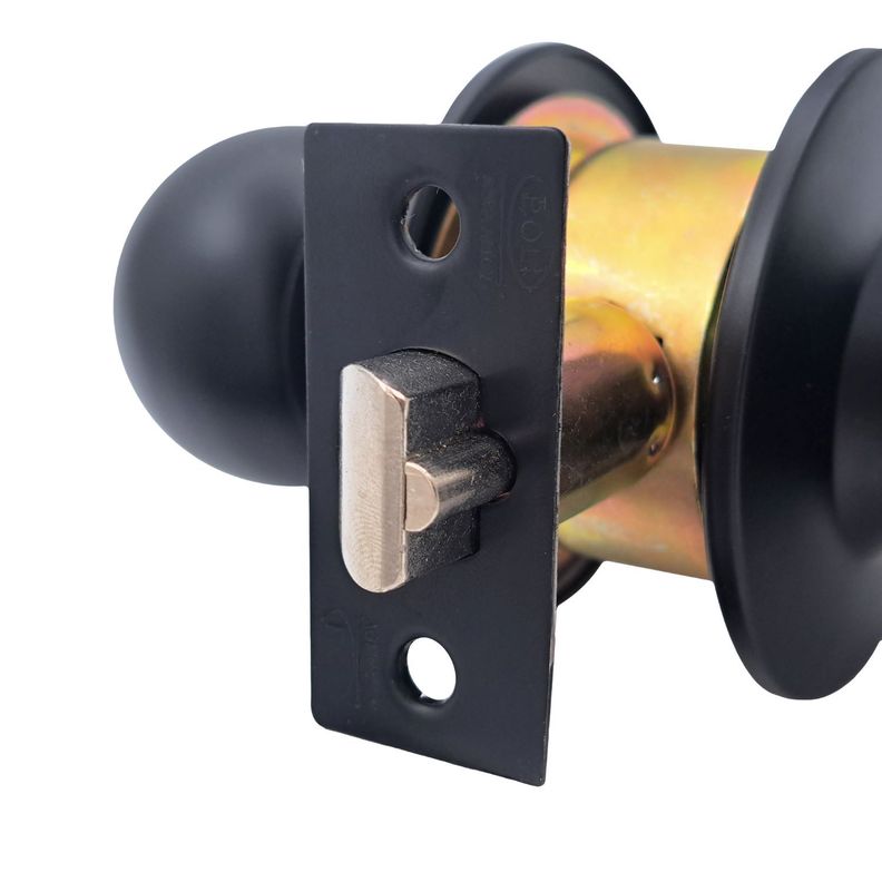 Cerradura Cilíndrica POLI Sfera Oficina/Dormitorio Negro-3