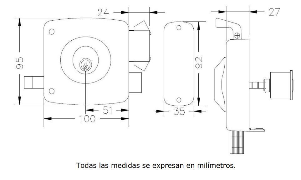 Cerradura Sobreponer Poli Security Pro Antipalanca-9