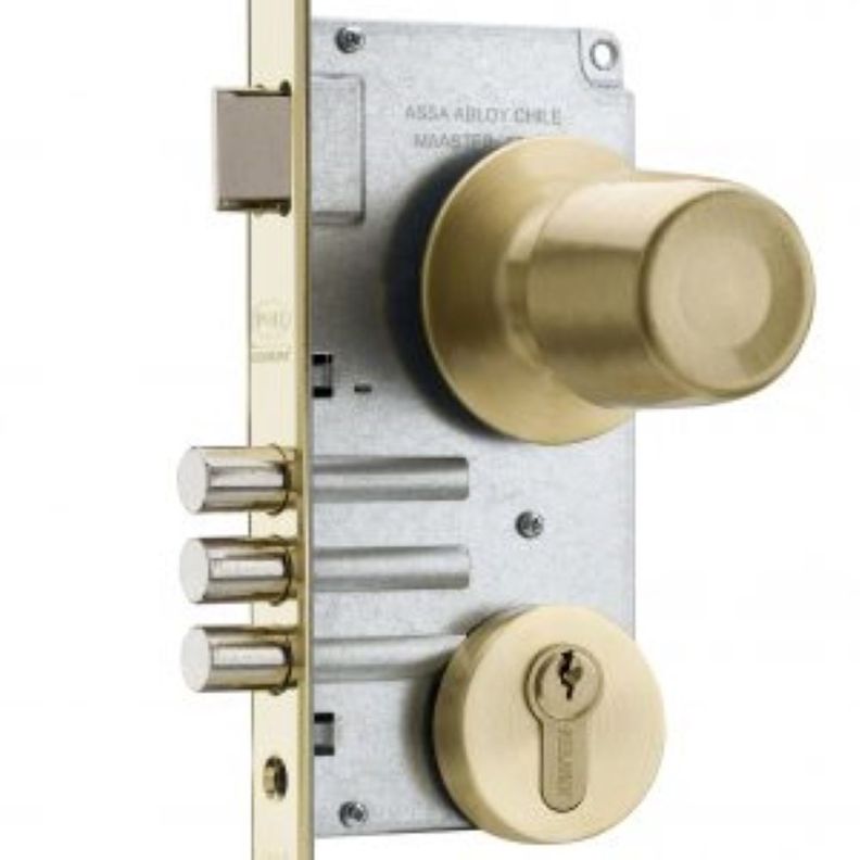 Cerradura Embutida Poli Urbano B60 Acceso Fijo Bronce