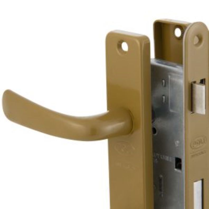 Cerradura Embutida Clásica B40 Poli Dormitorio Bronce-4
