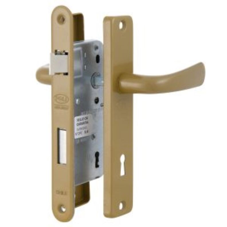 Cerradura Embutida Clásica B40 Poli Dormitorio Bronce-5