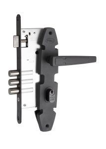 Cerradura Embutida Nórdica Oval B60 Acceso 1/2 Negro-1