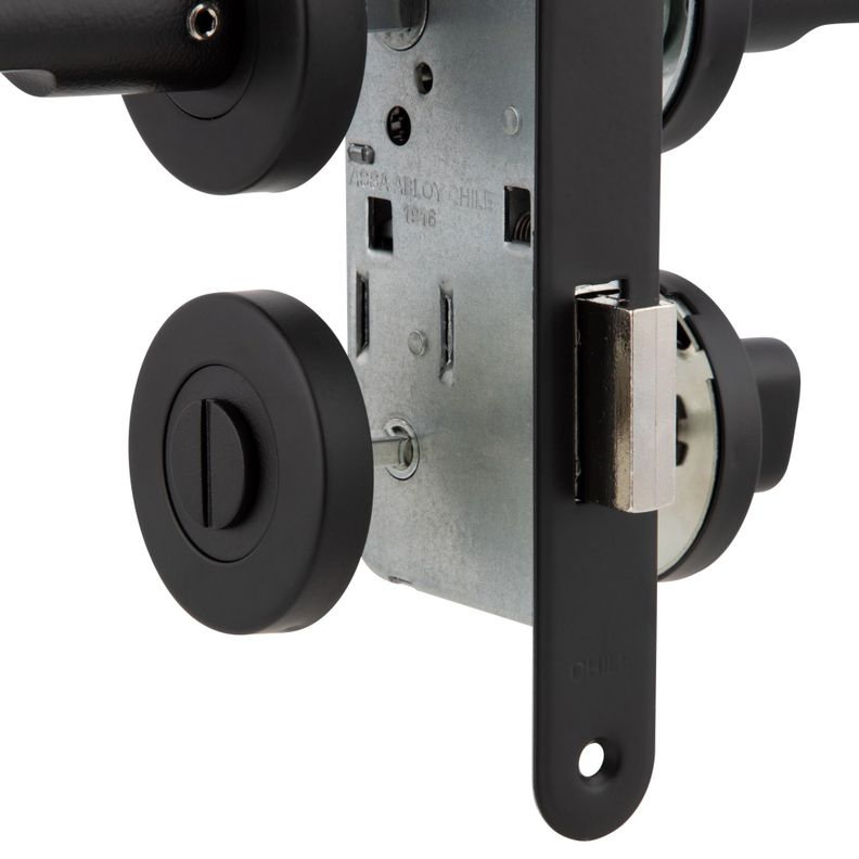 Cerradura Embutida Milano B40 Baño Negro-3