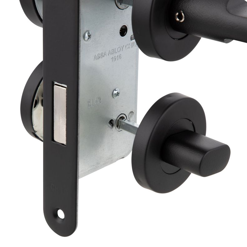 Cerradura Embutida Milano B40 Baño Negro-4