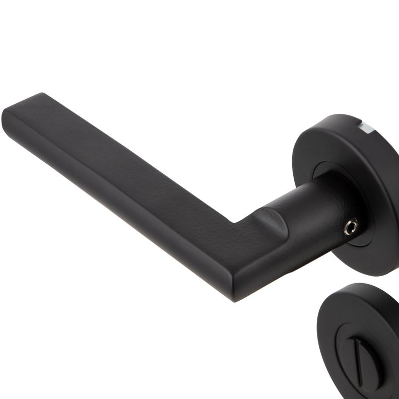 Cerradura Embutida Milano B40 Baño Negro-5