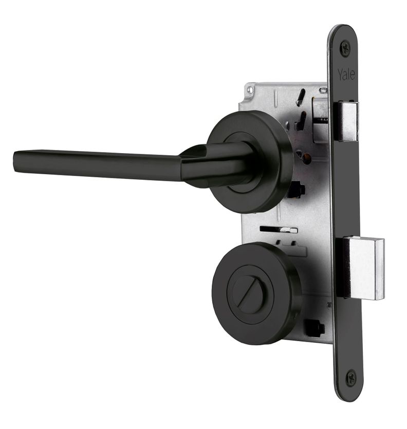 Cerradura Embutida Milano B40 Baño Negro-0
