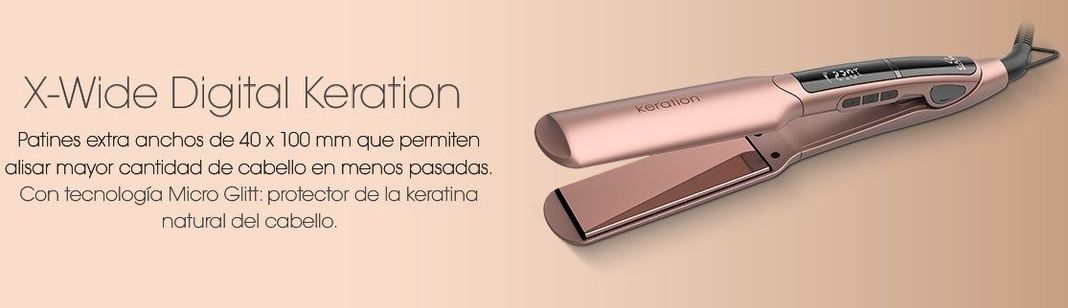 Plancha Alisadora X Wide Digital Keration Rosa-1