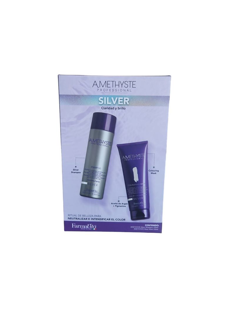 pack Amethyste Professional Silver 250 ml shampoo y acondicionador-1
