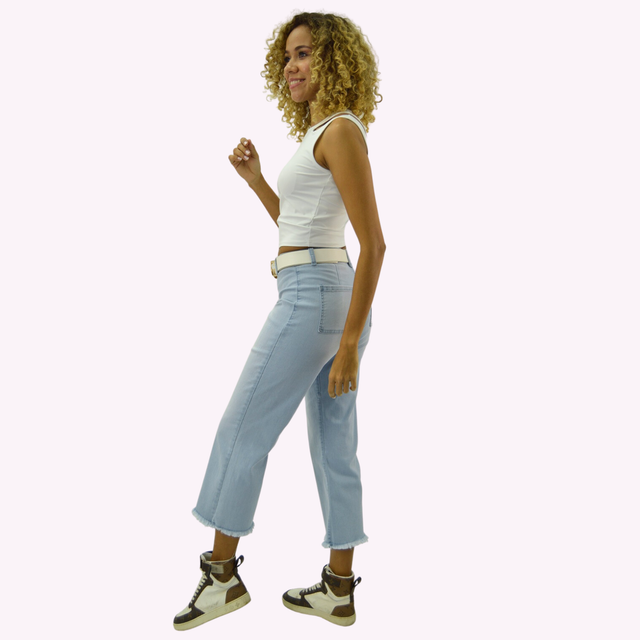 Jeans Cropped T.A. Push Up Dremel Azul -1